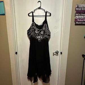Roamans black beaded dress